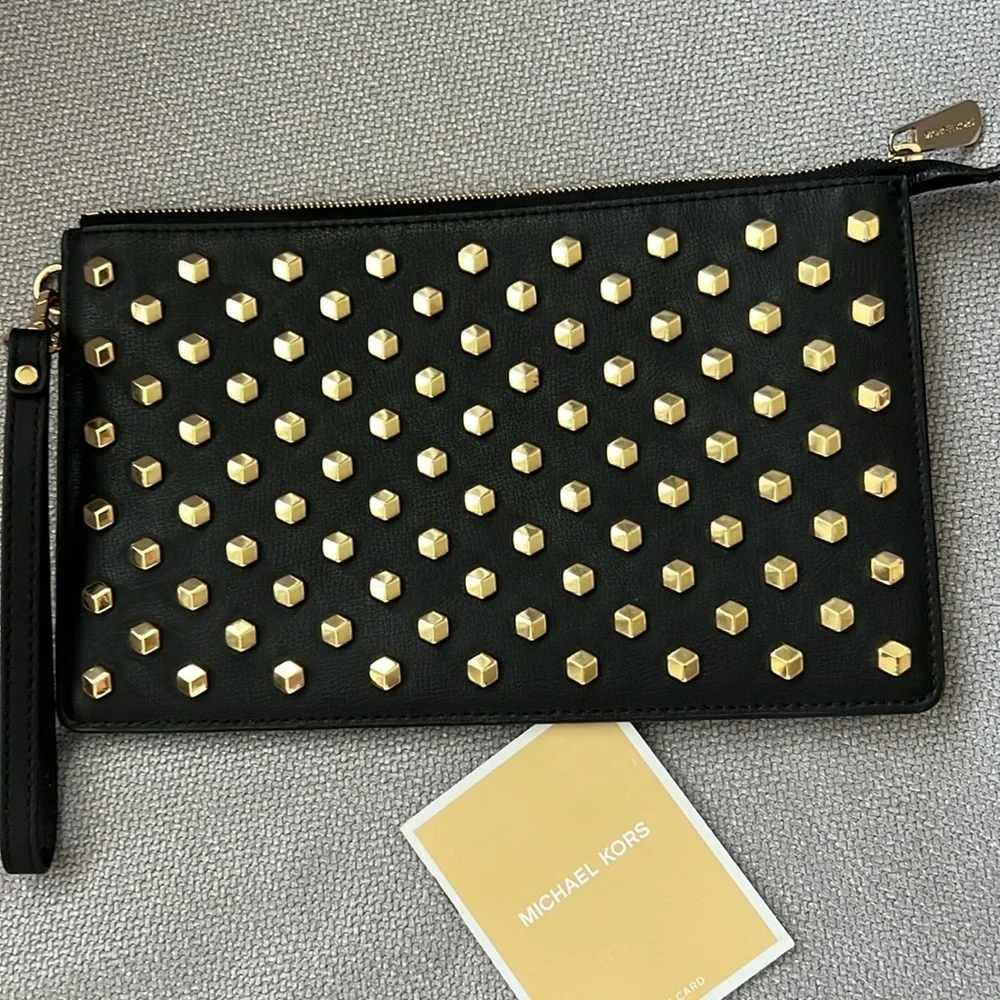 Michael Kors studded wristlet